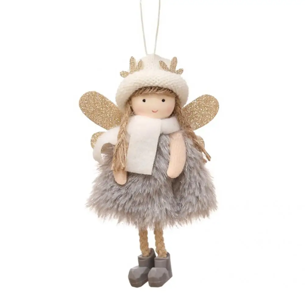 

Fine Workmanship Fashion Fabric Plush Angel Doll Pendant Adorable Elk Angel Doll Cute for Christmas