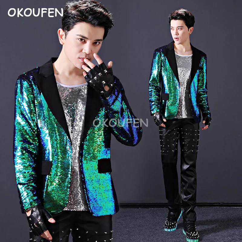 Ночной клуб мужской певец бар dj сценическое исполнение танцевальная одежда