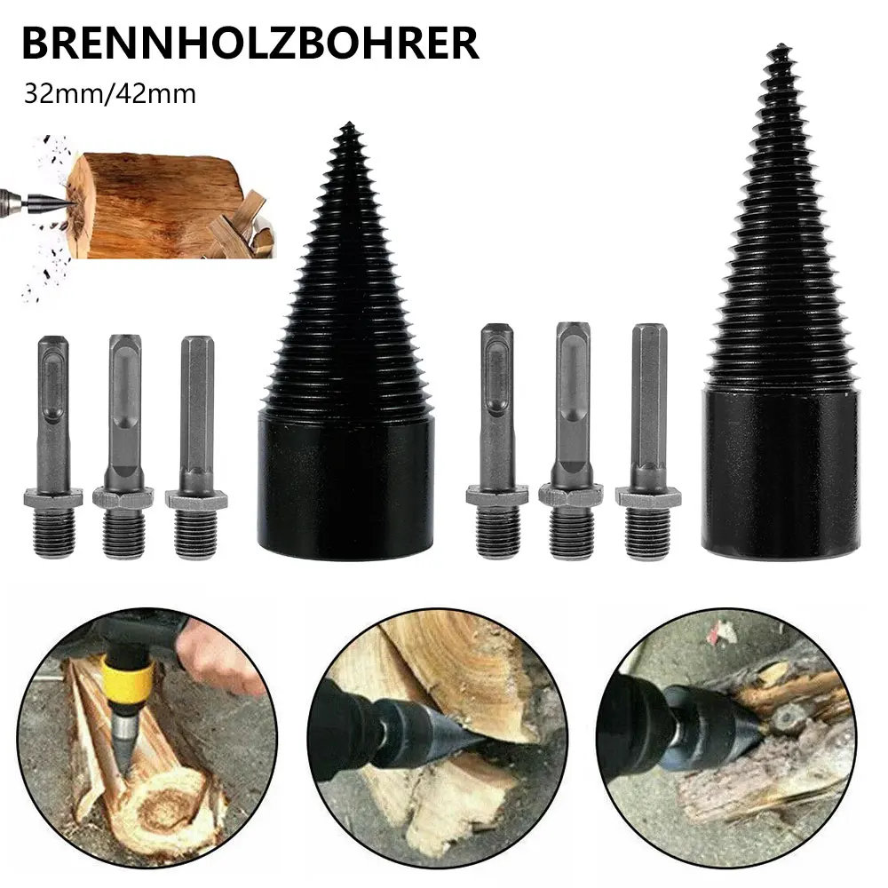Дровокольный станок винт конуса ступенчатая Буровая головка бура резак дрова