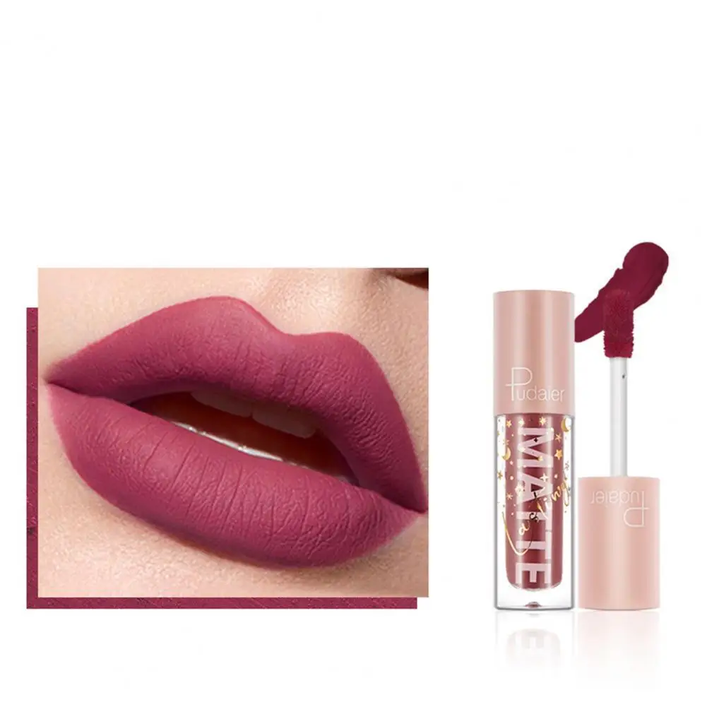 

3.5g Lip Glaze Waterproof Matte Rich Color 12 Colors Mist Velvet Matte Texture Lip Gloss for Beauty