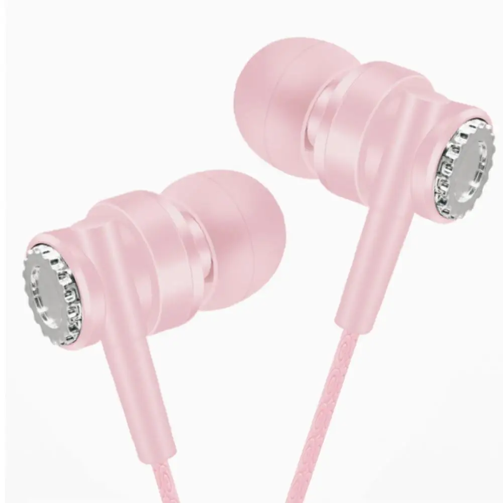 

L104 Universal 3.5mm Dual Subwoofer Dynamic Wired Headset Heavy Bass Sport Gaming In-Ear Earphone With Mic For Samsung Xiaomi
