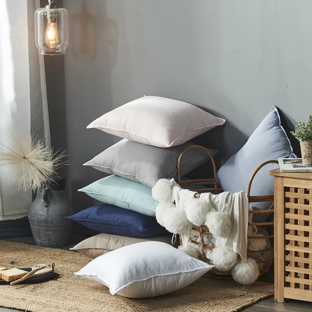 

Nordic Cushion Cover Cotton Linen Home Decor Soft Pillow Grey Brown Throw Pillow Covers Seat Bed Living Room Decorative Pillows
