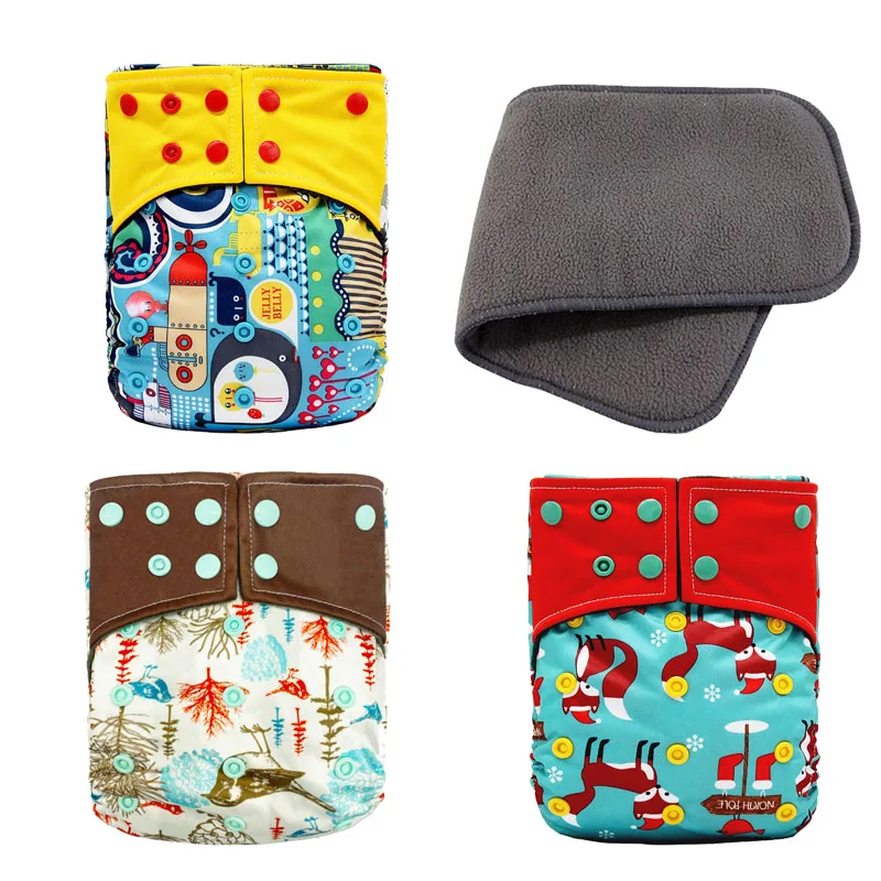 

Детские тканевые подгузники; Бамбуковые памперсы Моющиеся Многоразовые Водонепроницаемый Подгузники вставка «Все-в-одном» карман для под...