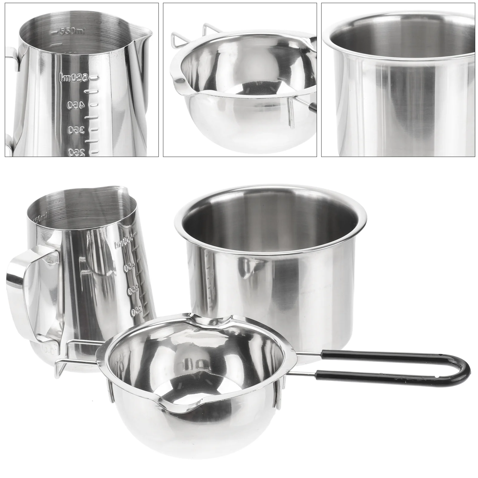 

1 Set Simple Stainless Steel Melting Pot Durable Melting Bowl Sturdy Melting Pan