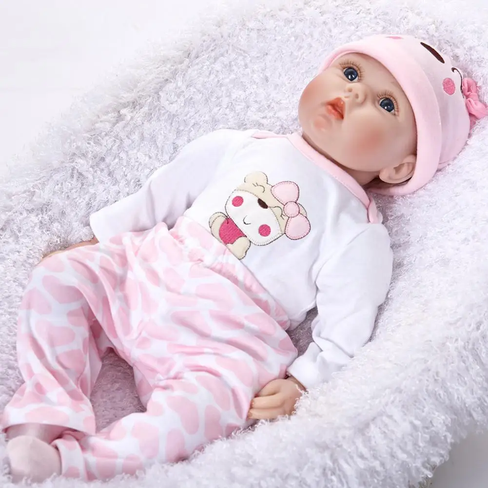 

20-22 Inch Simulation Baby Rebirth Doll Crawling Suit With Clothes Different Doll Dressup Cosplay Family Games