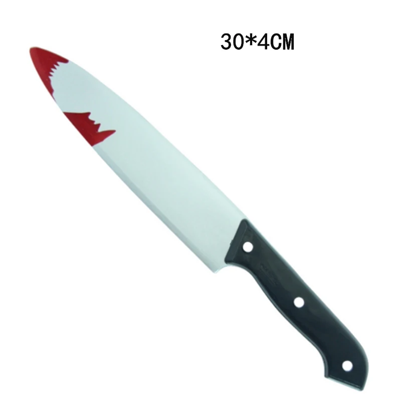 Halloween Prop Fake Bloody Plastic Knife Cosplay Horror Arms Toy Party Stage Decoration Supplies | Тематическая одежда и