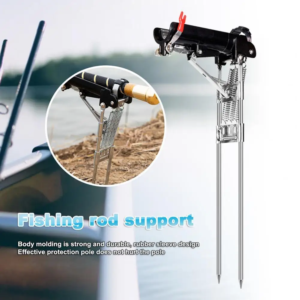 

Stainless steel fishing bracket thickened foldable automatic spring sea pole inserted into the fort outdoor fishing accessories