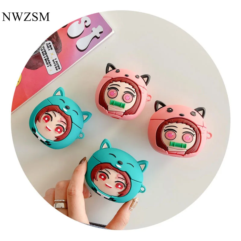 Защитный силиконовый чехол для наушников с изображением куклы убийцы демонов