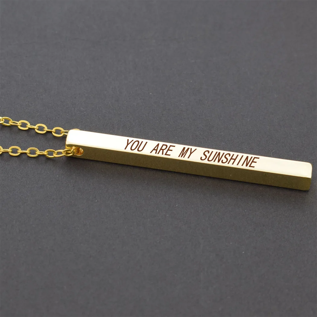 Ты моя любимая сука романтическое ожерелье с гравировкой букв любви на цепочке