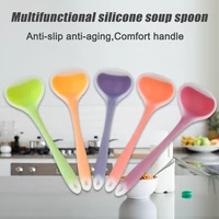 translucent silicone spoon nonstick anti high temperature soup scoup cooking tools kitchen supplies kitchen accessories cocina