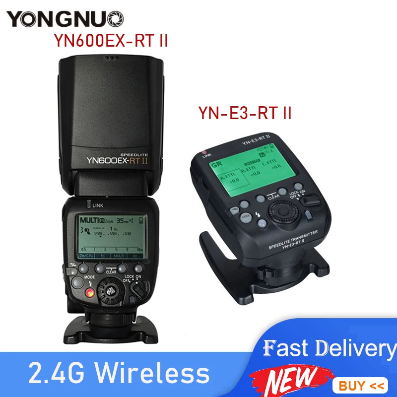 YONGNUO YN600EX-RT II 2.4G Беспроводной вспышка HSS 1/8000с Master TTL Speedlite для камеры Canon 600EX.