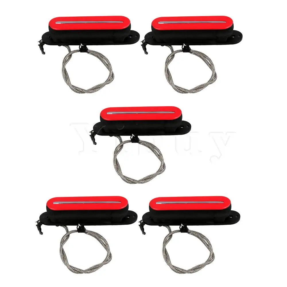 

Yibuy Rail Style электрическая гитара красная 7,5 K OHM одна катушка пикапа Упаковка из 20