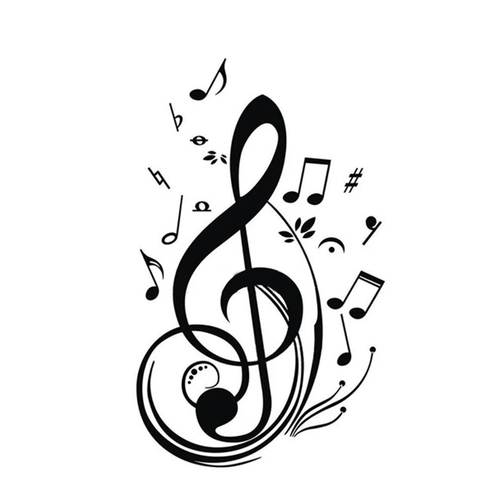 

Removable PVC Non-Toxic Wall Poster Musical Notes Wall Stickers For Kids Room Living Room Decor Wall Covering Paper Home Decal