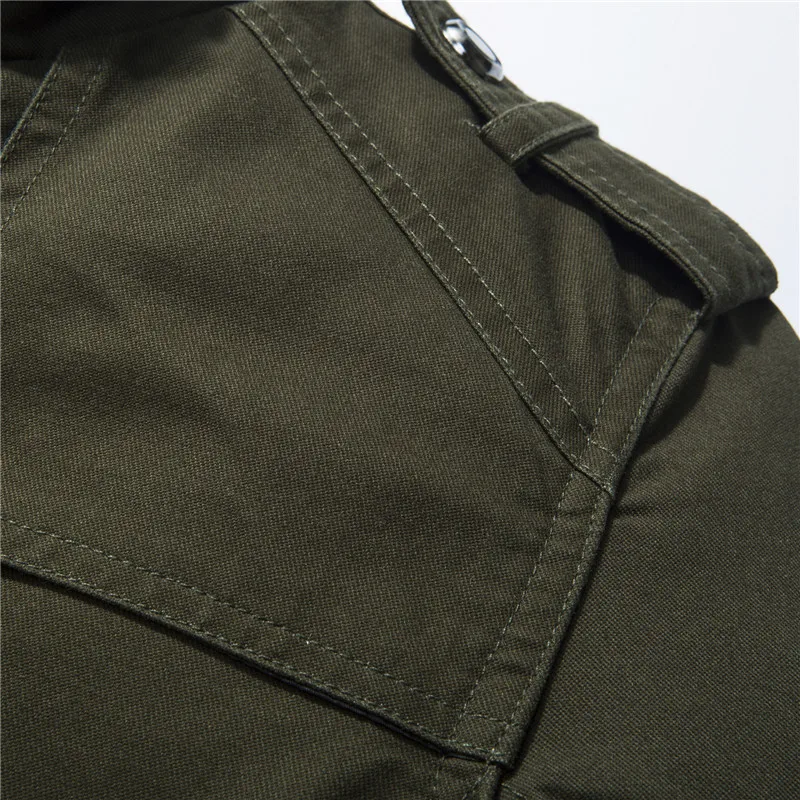 

chaqueta hombre Military Autumn Jacket Men Solid Cotton Coats Casual Bomber Washed Jackets jaqueta masculina Plus Size 4XL