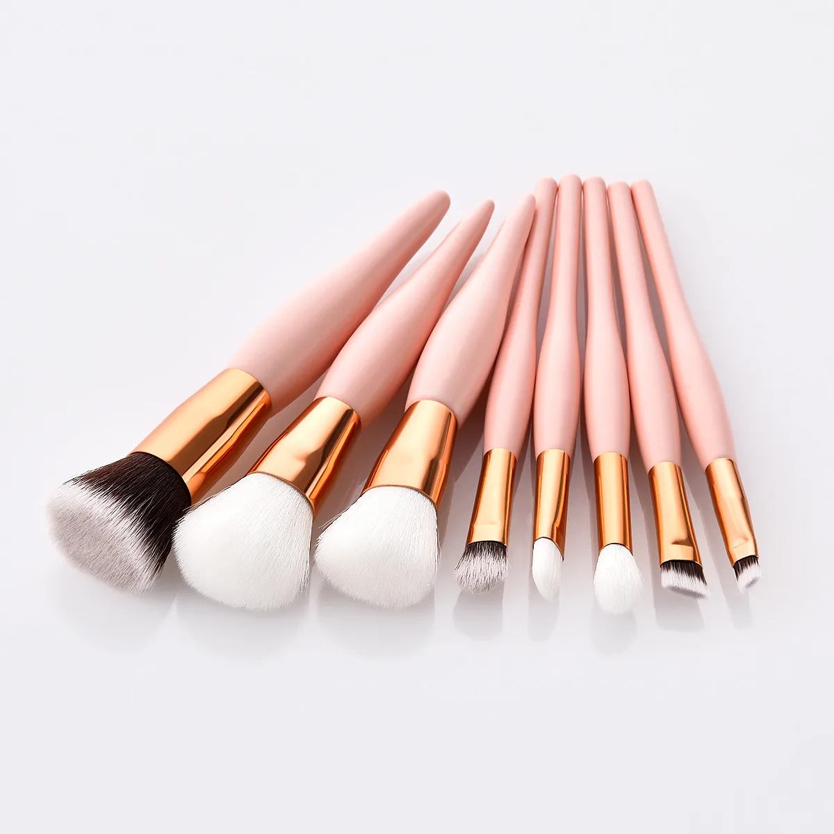 

8PCS Make Up Foundation Brush Eyebrow Eyeliner Blush Wooden Handle High End Cosmetic Concealer Brushes Sets Tools#0930
