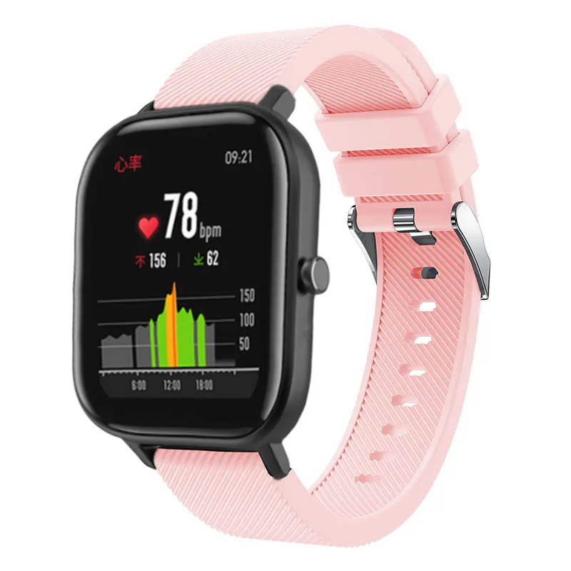 Для Xiaomi Huami Amazfit GTS силиконовый ремешок на запястье Замена для samsung Galaxy watch 42 мм gear sport/s2 Смарт-часы полосы