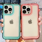 Прозрачный чехол карамельного цвета для телефона iPhone 11 12 13 Pro Max XS X XR 12 13 Mini 11 12 Pro 11 13Pro Max, Мягкий противоударный чехол-накладка