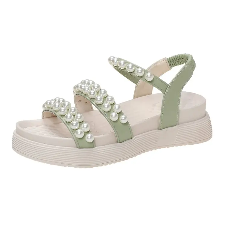 

Female Sandal High Heels Slip-on Loafers Summer Women's Muffins shoe Shoes Lady 2021 Clogs Wedge Espadrilles Platform Med Girls