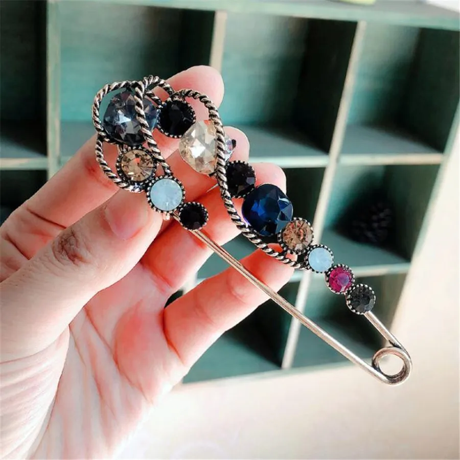 Новые увеличенные разноцветные аксессуары Стразы для пальто Мужская и женская