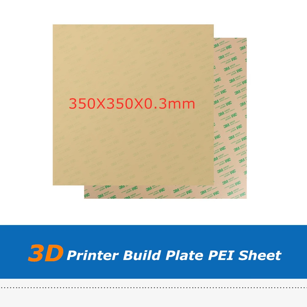 

2pcs 350X350X0.3mm Frosted Polyetherimide PEI Sticker Sheet For Voron 2.4 3D Printer Hotbed Build Surface Parts