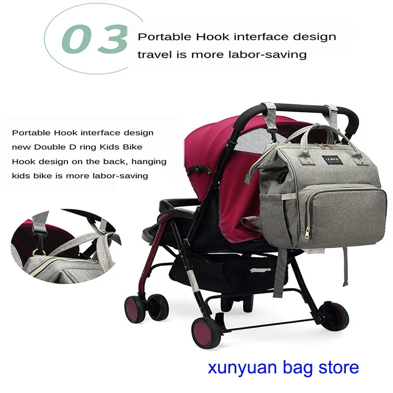 

Large Capacity USB Mummy Diaper Bag For Baby Care Stroller Organizer Diaper Backpack Pregnant Bag