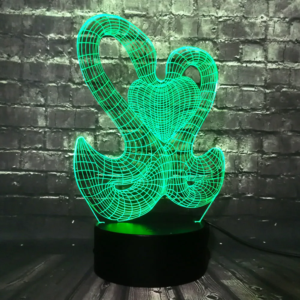Новинка 3D Визуальный светильник Гусь сладкая любовь Led девушка комната теплый ночник декоративный креативный подружка День рождения Рождество праздник подарок