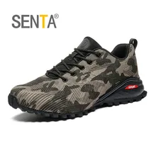 SENTA большой размер 39-50 дышащая Спортивная обувь для мужчин камуфляжные кроссовки Мужская Нескользящая одежда спортивная обувь для улицы для бега, атлетики