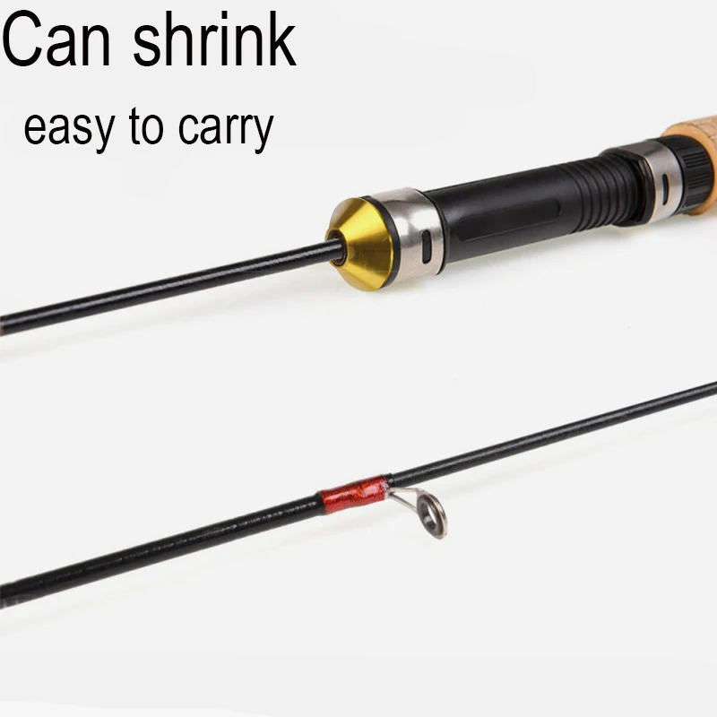 Lce удочка рыболовные снасти 60 см телескопическая портативная углеродное волокно