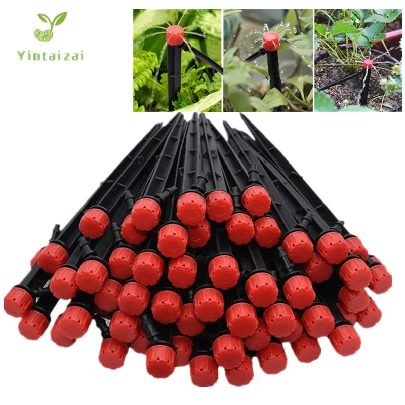 

16cm 8-Hole Adjustable Water Dripper Fruit Free Sprinkler For 4/7mm Microtube Dripper On Stake Garden Drip Irrigation Fittings