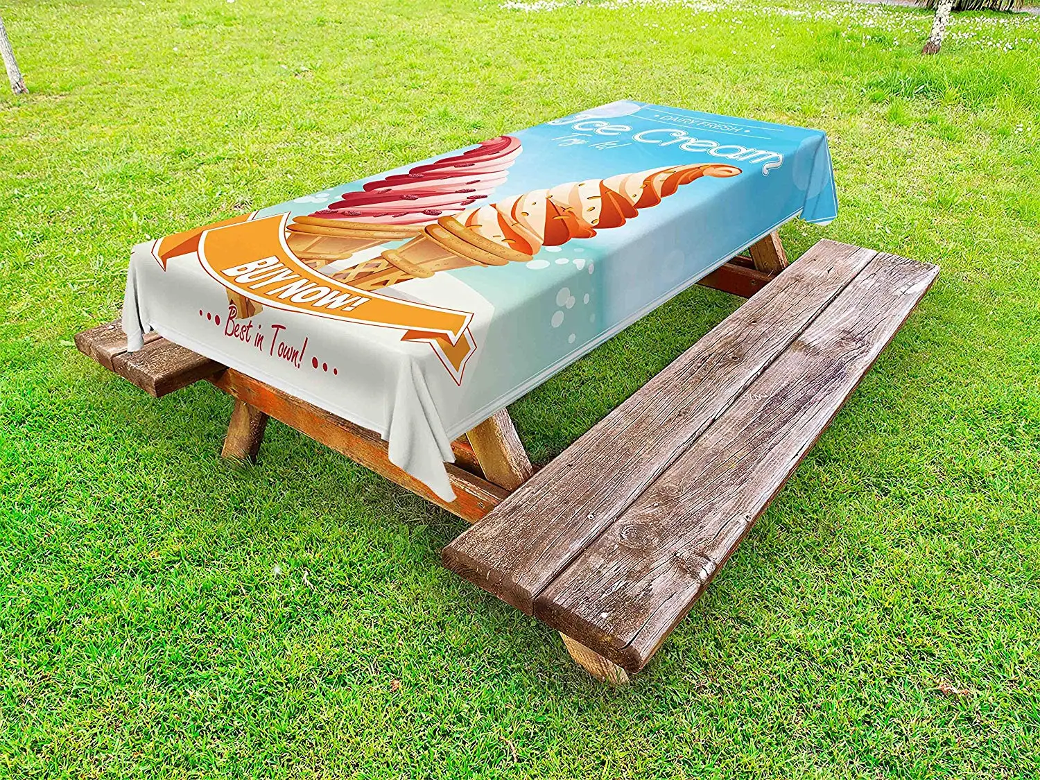 Скатерть для мороженого молочная свежая пустыня лета лучшая в городе винтажная