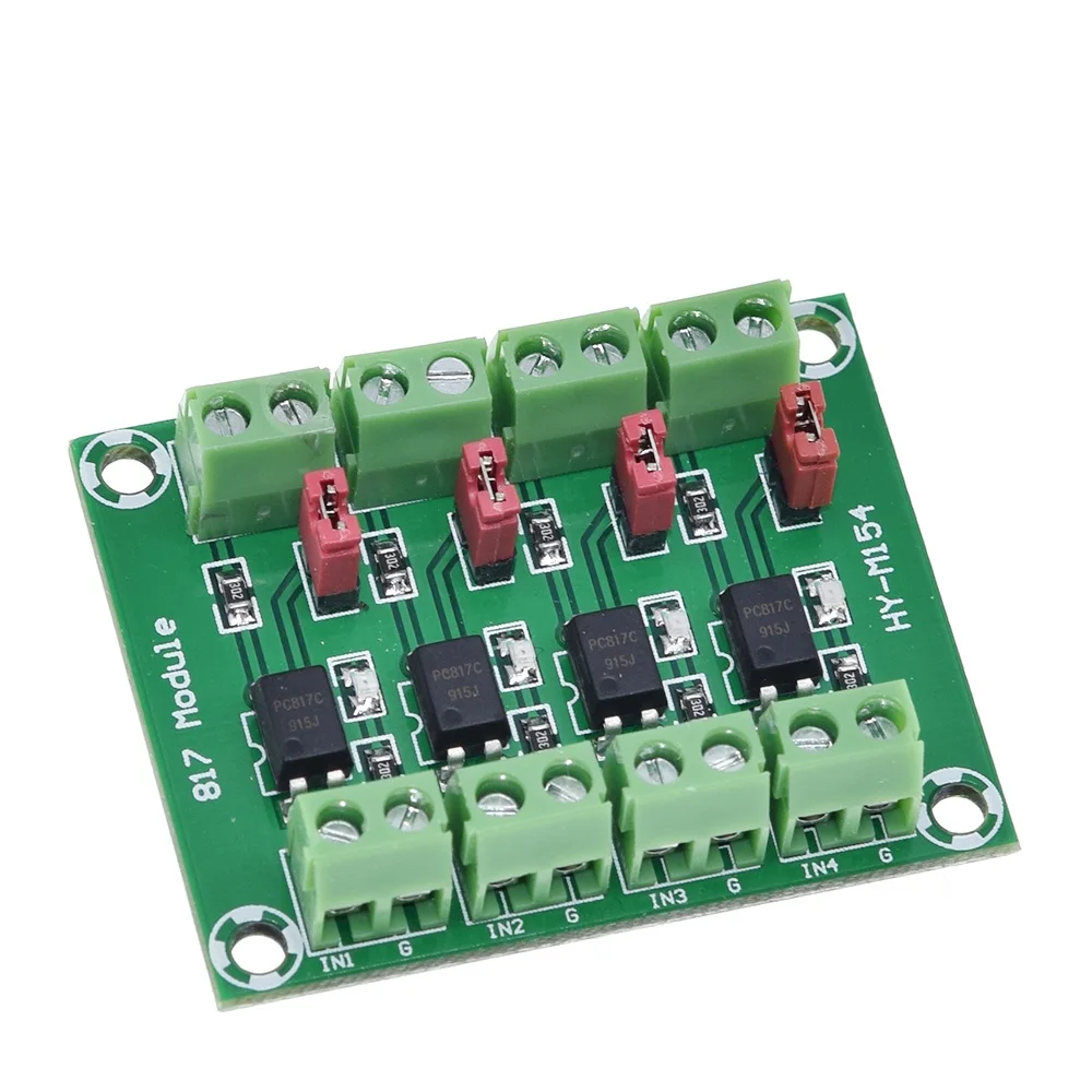 PC817 4 канальная оптопара изоляции доска Напряжение конвертер адаптер Модуль 3 6 30V