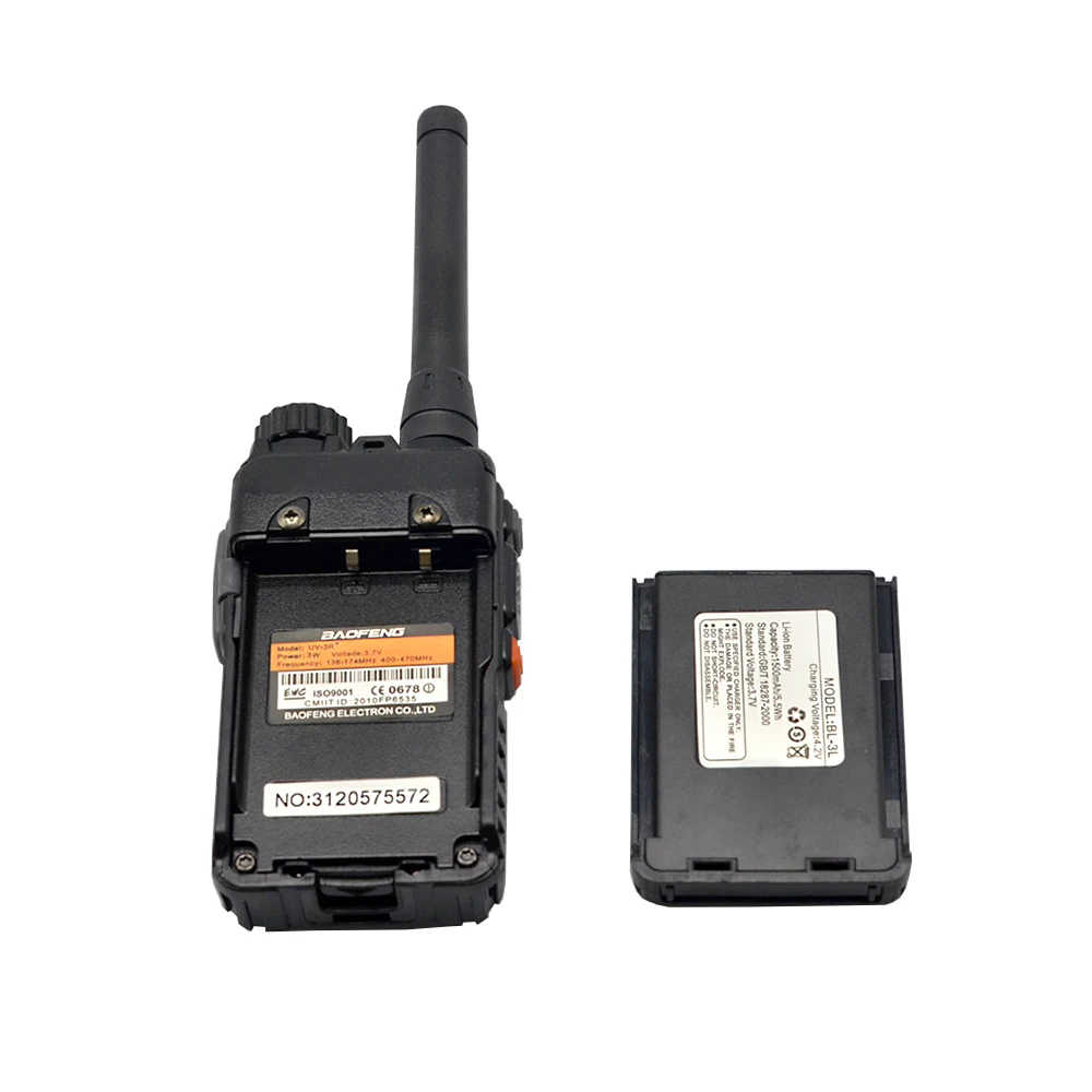 Baofeng BF-UV3R + рация 3 Вт двухстороннее радио портативное CB UHF 400-470 МГц 16-канальный