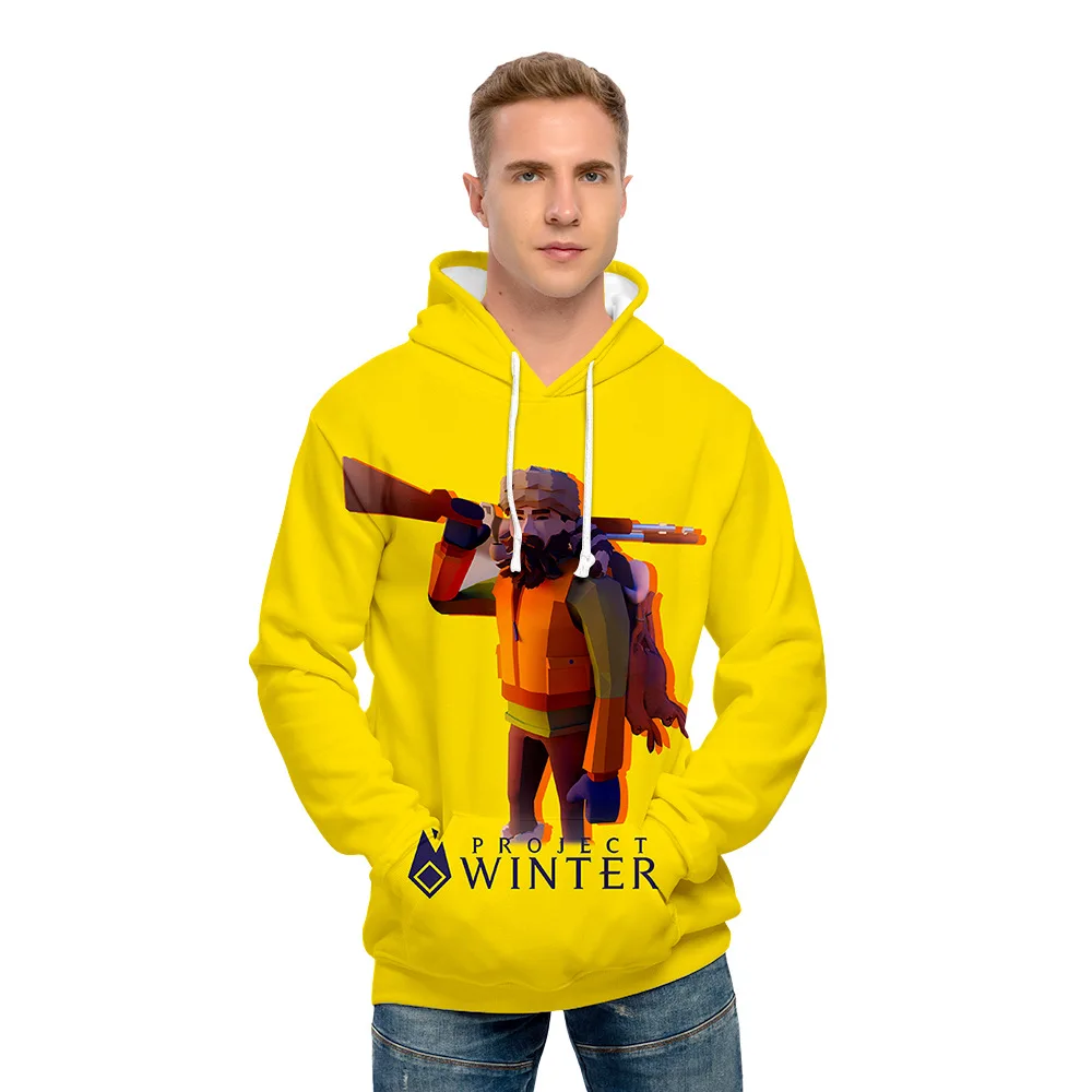 

Зимние толстовки с капюшоном с рисунком аниме Game Project, модные толстовки для мужчин и женщин, уличная одежда с 3D-принтом для мальчиков и девоч...