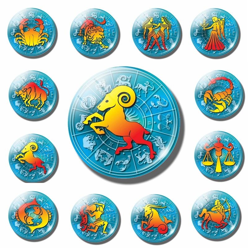 Магнит на холодильник Декор двенадцать созвездий магнитные наклейки 12 знаков
