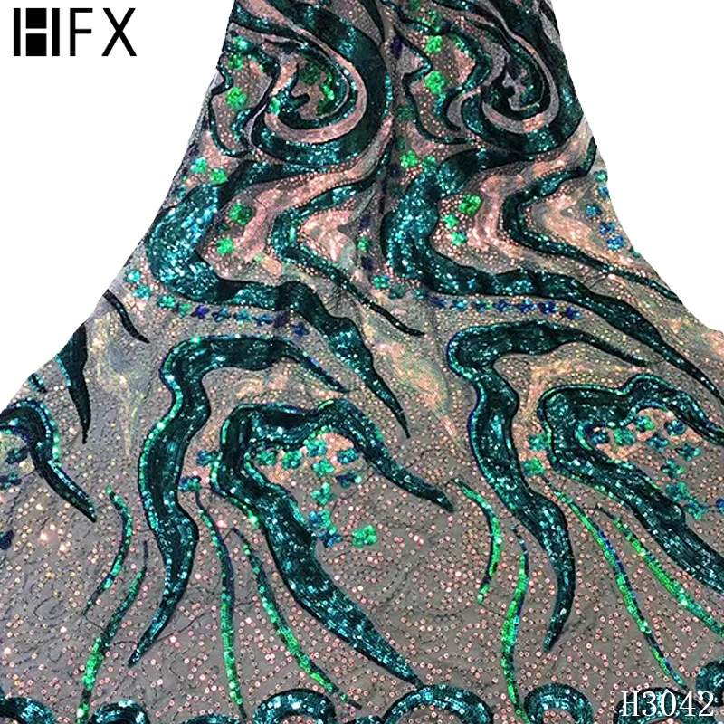 Африканская кружевная ткань Высококачественная блестящая французский тюль в