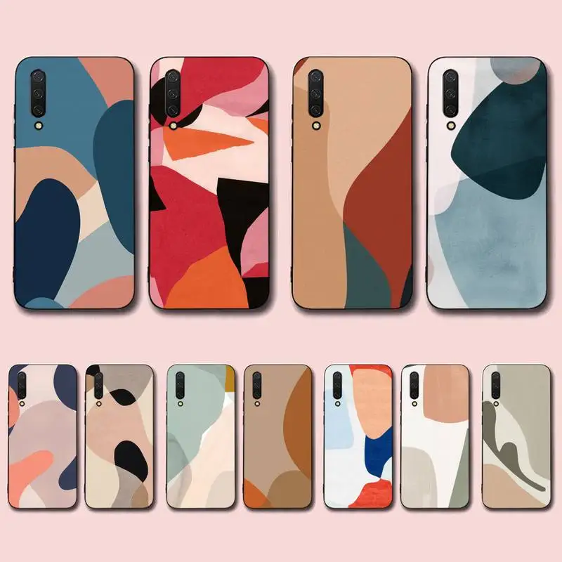 

FHNBLJ Art Retro Abstract Geometry Phone Case for Xiaomi mi 5 6 8 9 10 lite pro SE Mix 2s 3 F1 Max2 3