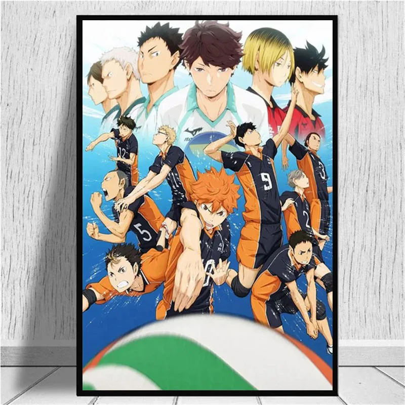 Аниме-волейбол мальчик цифровая краска Haikyuu японский стиль мультяшный постер