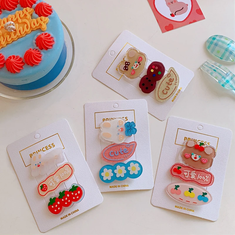 Милый мультяшный Медведь Кролик акриловая повязка на голову милый цветок