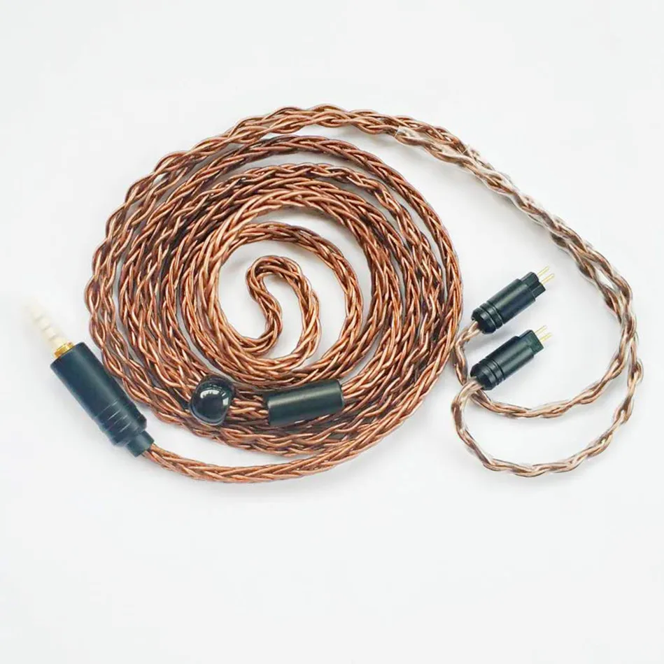 Новый 8 ядерный однокристальный медный посеребренный кабель с MMCX/2pin разъемом для