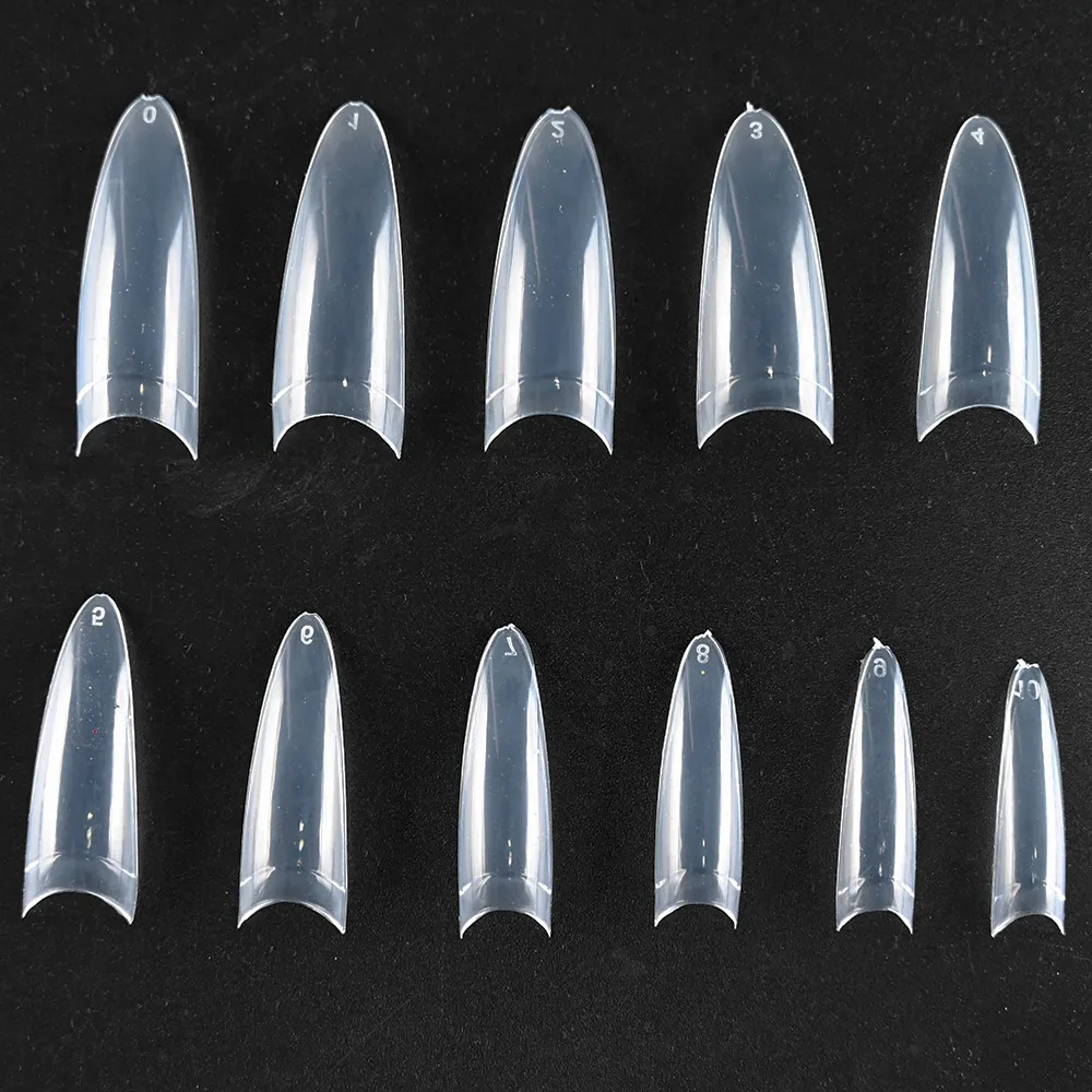 

550pcs/bag Half Cover Nail Tip Clear Natural French Ballet No Creases Fake Nail ABS Manicure Design TD82-1