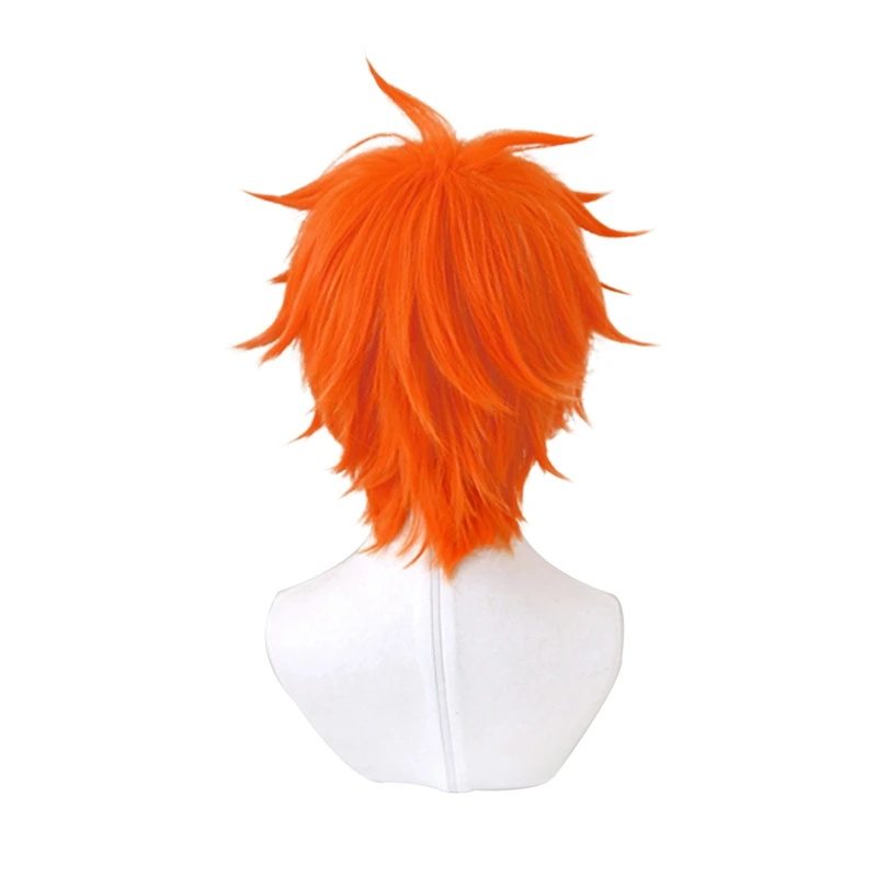 

Haikyuu!! Hinata Syouyou Short Orange Fluffy Layered Cosplay Wigs Heat Resistant Synthetic Hair Anime Wig
