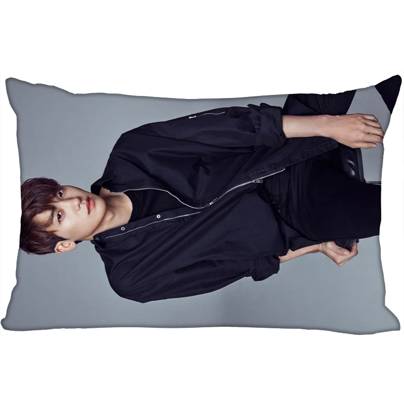 

Hot Park Hyung Sik Printed Satin Pillowcases Two sides Standard Silk Soft Rectangle zipper pillowcover More size Custom LOGO