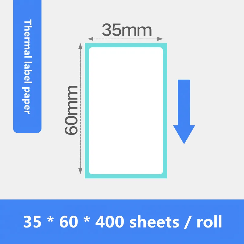 35*60*400 листов/рулон термобумага для этикеток | Компьютеры и офис