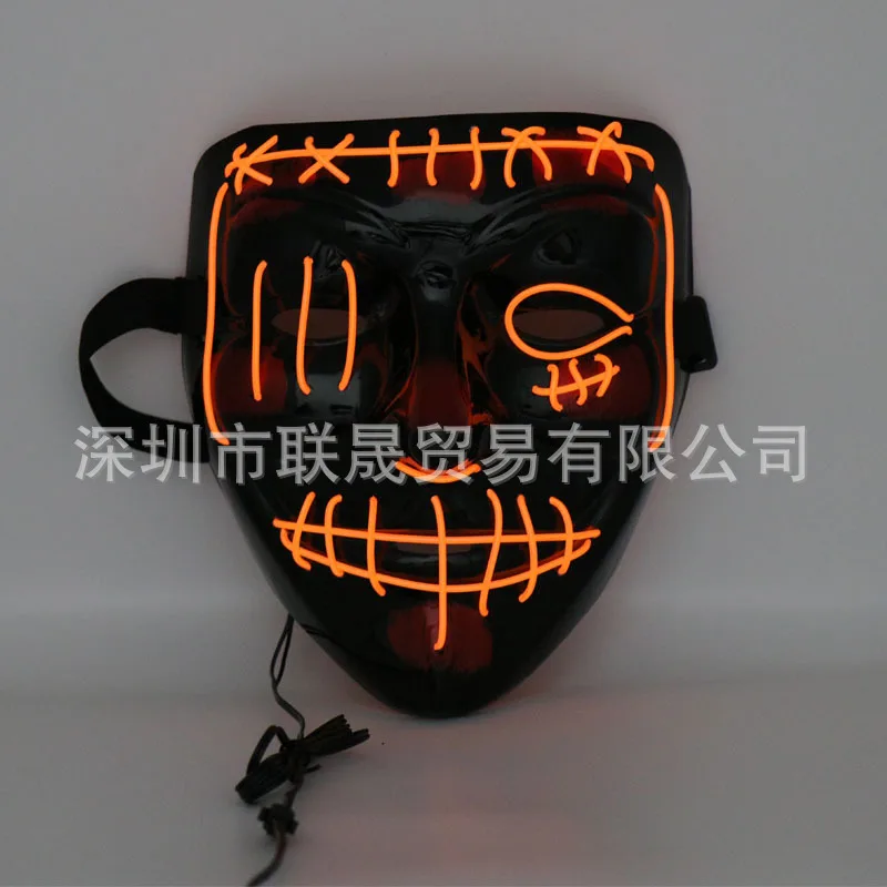 Маска светодиодсветодиодный светящаяся в темноте для Хэллоуина 2021 |