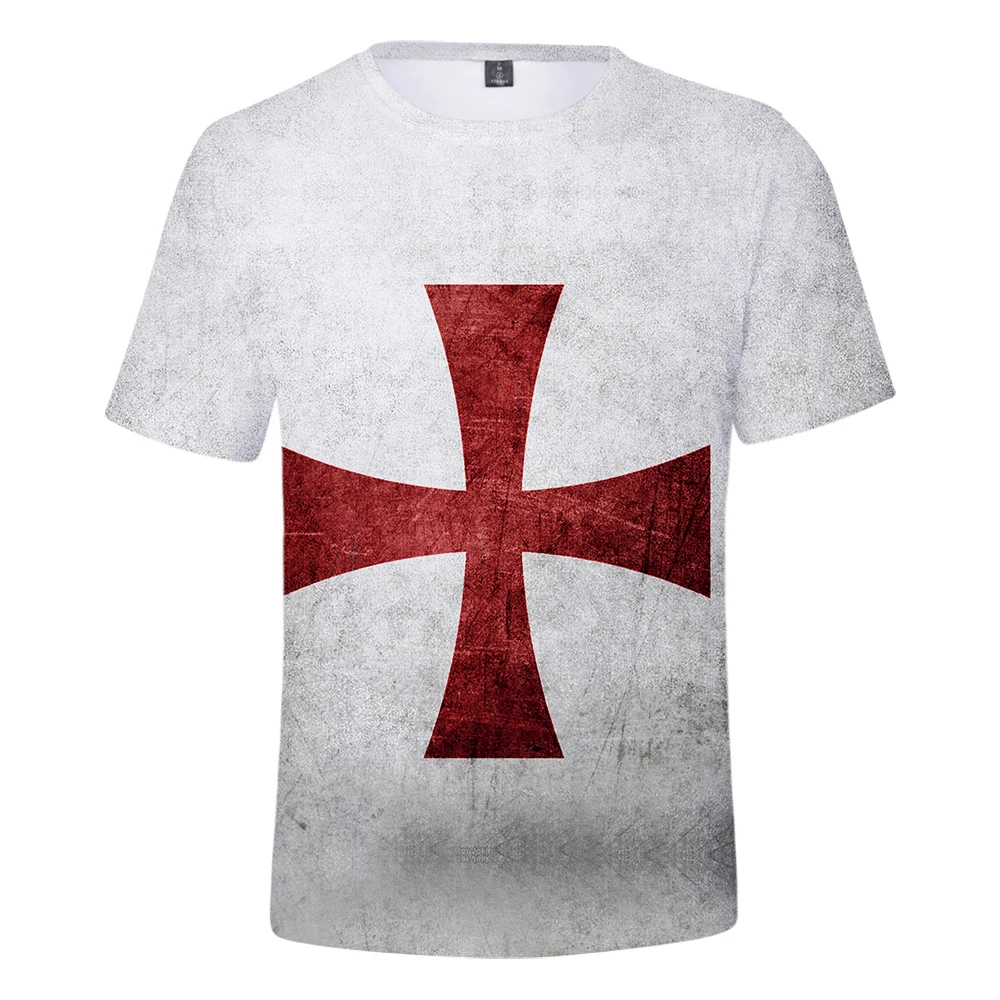 

2021 hot sale knight warrior 3D printing cool round neck T-shirt street casual jacket summer comfortable and fashionable T-shirt