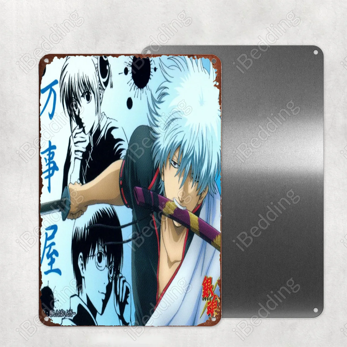 

Аниме Gintama металлическая вывеска-плакат украшение для дома и бара железная живопись персонализированный Паб Клуб промышленный Декор