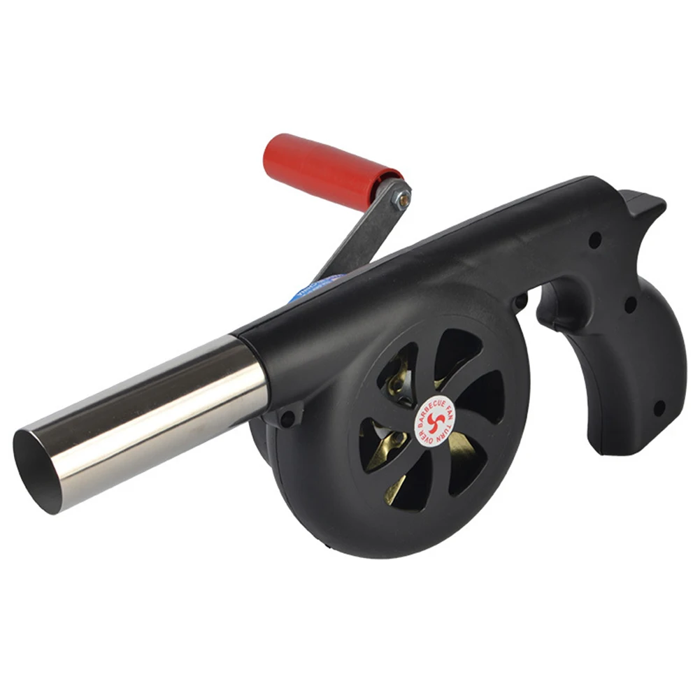 

Portable Hand Crank Fan Air Blower Manual BBQ Grill Fire Starter Flame Exciter Cooking Tool for Barbecue Picnic Camping
