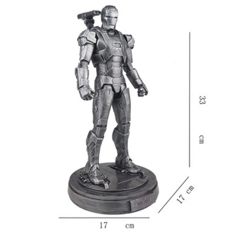 Silver Iron Patriot EMS 32 см Мстители халкбастер Железного человека MK50 ПВХ Модель Фигурки игрушки я Железный человек Халк MK7 модель игрушки для подарка - Цвет: Silver Iron Patriot