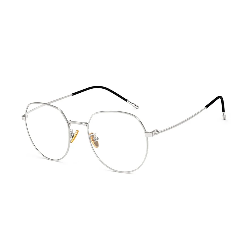 

Veshion Blue Light Glasses Men Women Titanium Spectacle Frames Round Eyeglasses Frame for Male Female Ultra-light Myopia Nerd