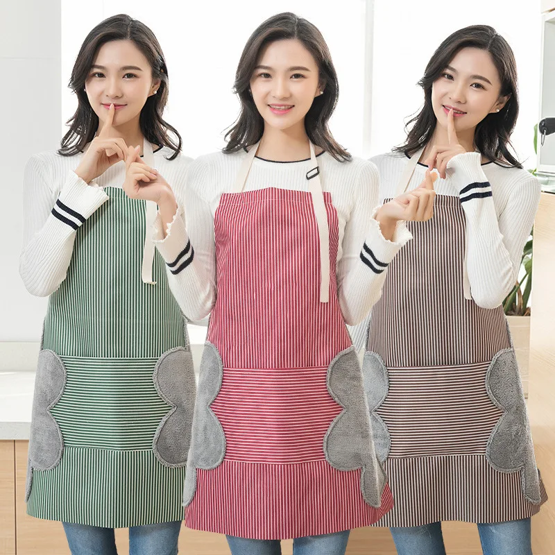 

Creative kitchen apron Korean fashion waterproof and oil-proof women's overalls home cute cooking apron waist cover